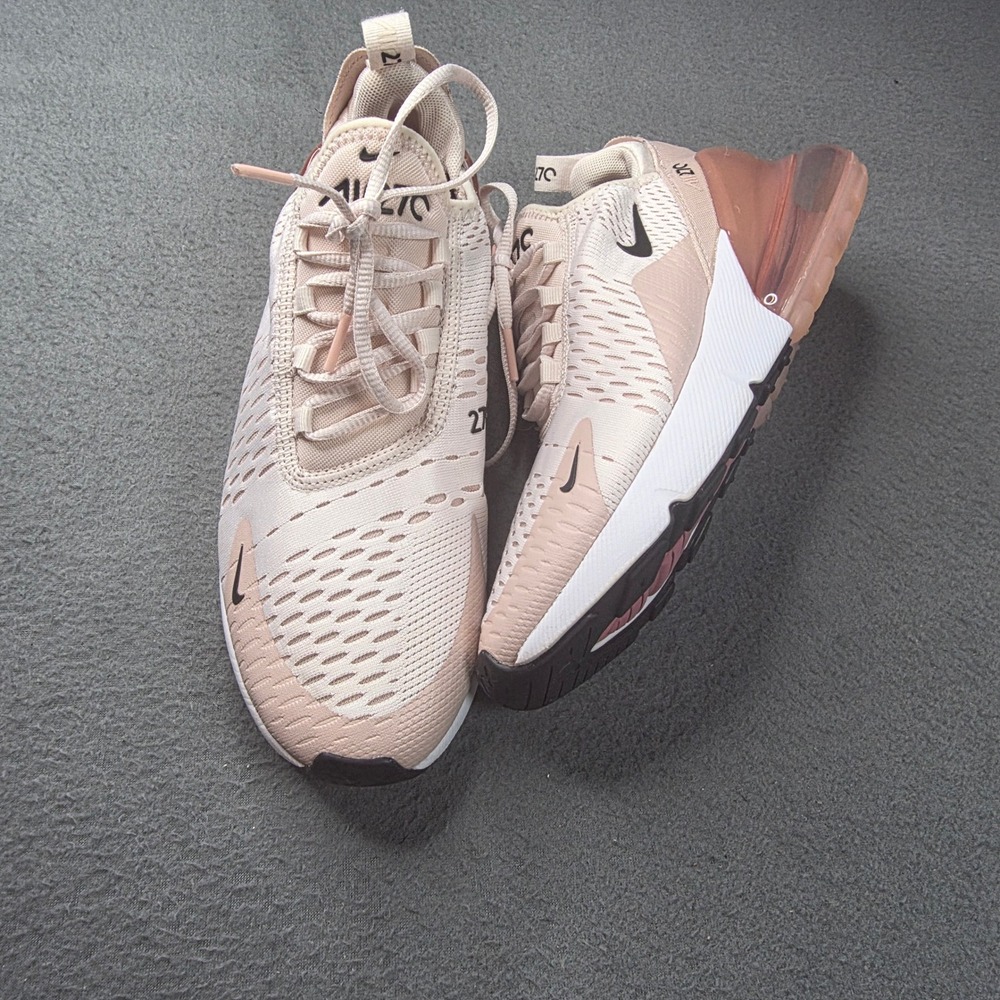Nike Air Max 270 Barely Rose Pink Womens Running Shoes AH6789-604 Size 7.5